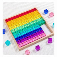 CPC Acrylic Rainbow Building Blocks Stacking Toy for Kids, High Transparency Gemstone Light and Shadow Blocks