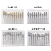 Rotary Burr Set for Metal Polishing and Deburring, Double-Cut Carbide Rotary File