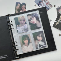 Minimalist Black and White 3-inch Photo Album for Instax and Small Cards, Aesthetic Student Collection Book