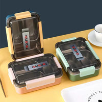 Temei 1.3L Large Stainless Steel 5-Compartment Lunch Box with Airtight Seal