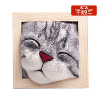 DIY Wool Felt Needle Felting Animal Head Craft Kit for Beginners