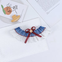 Pet Cat Dog Lace Bowknot Flower Pearl Saliva Towel Collar