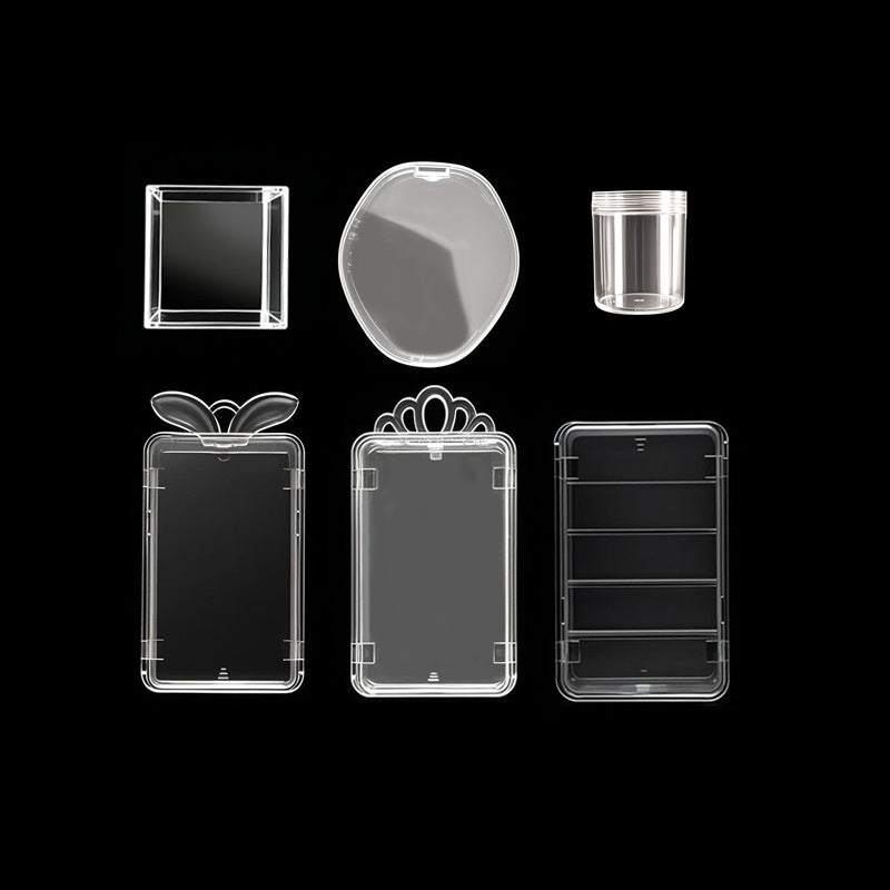 Transparent Mini Storage Box with Dividers for Jewelry, Toys, Hair Ties, and Small Items