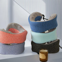 Memory Foam U-Shaped Neck Pillow for Travel, Office, and Napping - Ergonomic Cervical Support