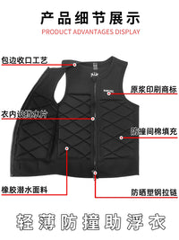Ultra-Thin Buoyancy Vest for Adults - Lightweight & Portable Life Jacket for Swimming, Wakeboarding, Surfing, and Jet Skiing