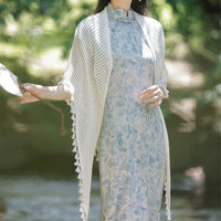 Women's Summer Hollow Knit Shawl Cape
