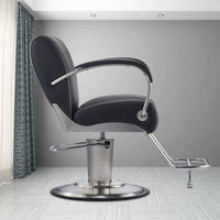 Modern Stainless Steel Hydraulic Reclining Barber Chair for Salon