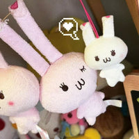 Cute Vintage Rabbit Plush Doll Keychain for Girls