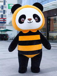 Inflatable Plush Cartoon Mascot Costume for Adults - Panda, Bee Bear, Bee Dog
