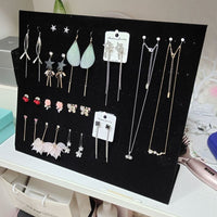 Velvet Jewelry Display Stand Earring Holder Necklace Organizer for Home Use