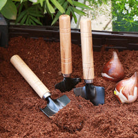 Garden Hand Trowel with Wooden Handle, Iron Head for Planting and Weeding