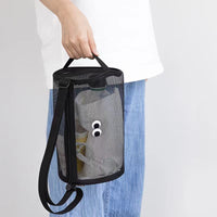 Mesh Cylindrical Crossbody Swim Bag - Large Capacity Travel & Toiletry Organizer