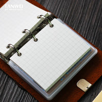 A8 Mini 3-Hole Loose Leaf Pocket Notebook Refills and Card Holders for Travel Journals