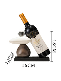 Luxury Rotating Stone Wine Rack Ornament for Wine Cabinet TV Cabinet Sideboard Home Decor