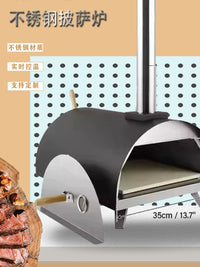 21-inch Portable Outdoor Charcoal Pizza Oven and BBQ Grill for Patio and Camping