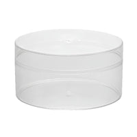 Clear PS Plastic Round Storage Box with Lid for Baking and Gifts