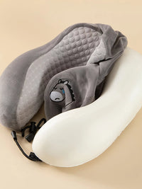 Summer Cooling U-Shaped Memory Foam Travel Pillow with Cartoon Design