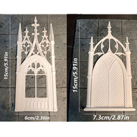 Dollhouse Miniature Gothic Window Model for Anime Scenes and DIY Crafts
