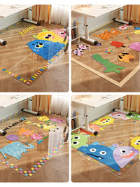 Cartoon Floor Mat for Entryway and Chair Protection, Stain-Resistant, Washable, Cuttable