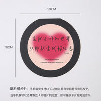 Record Player Card Song Lyric Paper Art Cards for Flower Bouquets DIY Material