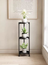 Vintage Iron Art Foldable Plant Stand for Living Room Balcony Corner