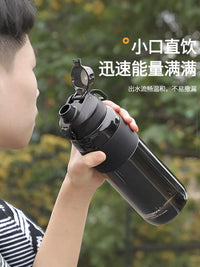 1000ml Large Capacity Sports Water Bottle for Men, High Temperature Resistant & Drop-proof Portable Outdoor Kettle
