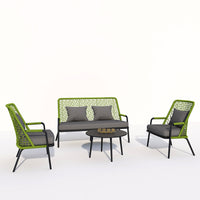 Outdoor Rattan Sofa Set for Patio Balcony Villa Garden Public Area Dining and Reception Furniture