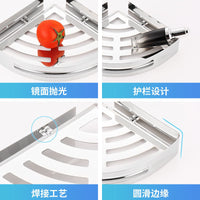 No-Drill 304 Stainless Steel Corner Shower Caddy for Bathroom and Kitchen