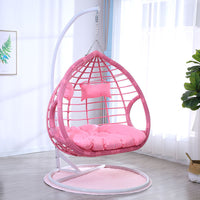 Outdoor Wicker Hanging Egg Chair with Stand, Double/Single Swing Basket for Patio Balcony Garden