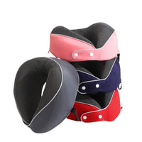 Adjustable Memory Foam U-Shaped Travel Pillow with Massage Points