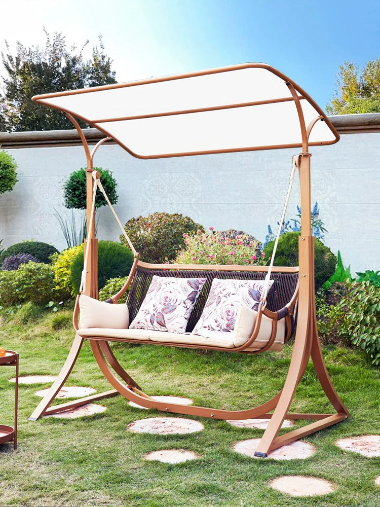 Outdoor Patio Garden Swing Chair Double Hammock Balcony Swing Seat