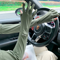 Ice Silk UV Protection Arm Sleeves for Driving Cycling Outdoor Activities