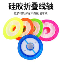 Foldable Silicone Fishing Line Box Multi-functional Tackle Organizer Large Spool Line Set Fishing Line Storage Case Accessories
