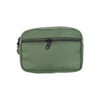 Waterproof Nylon Mini Coin Purse with Keychain Hook, Portable Two-Layer ID Card Holder & Wallet