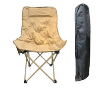 Padded High-Back Moon Chair Portable Outdoor Folding Recliner for Camping & Beach