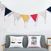Wedding Room Decoration Colorful Pennant with Bells Triangle Flag Garland Party Birthday Kids Room Layout Small Size