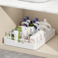 Under-Sink Pull-Out Organizer for Kitchen and Bathroom Cabinets, Retractable Storage Rack