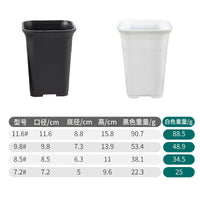 Square Plastic Nursery Pot for Succulents and Plants, Thickened and Breathable