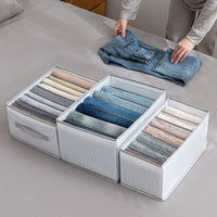 Foldable Drawer-Style Wardrobe Clothes Organizer with Compartments
