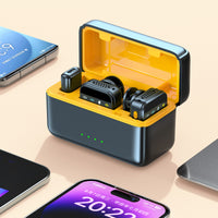 Q16 Wireless Lavalier Microphone with Charging Case for Live Streaming and Noise Reduction