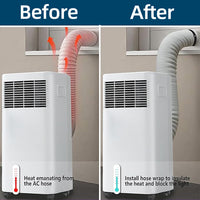 Portable Air Conditioner Hose Insulation Sleeve Cover with Straps