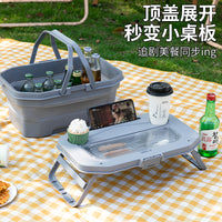 Outdoor Collapsible Storage Bucket Portable Water Container for Camping Picnics