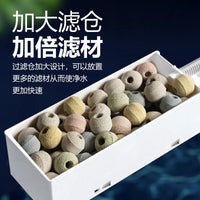 Aquarium Top Filter Box Stretchable Large Capacity Silent Water Purifier for Fish Tank