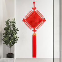 Large Chinese Knot Wall Hanging with "Fu" Character for New Home Decor and Entryway