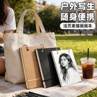 Children's Detachable A4 Sketchbook with Thickened Pages and Hardcover for Art Students