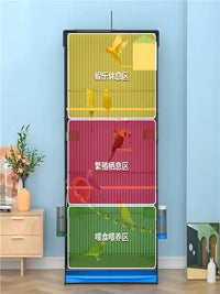 2026 New Large Luxury Breeding Bird Cage for Parakeets and Cockatiels, Ecological Villa Design
