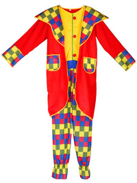 Adult Clown Costume Set with Tailcoat for Performances and Parties
