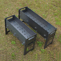 Portable Charcoal BBQ Grill with Ash Tray, Detachable Outdoor Camping Grill for Picnics and Home Use