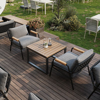 Outdoor Patio Garden Dining Table and Chair Set for Cafe Bistro Commercial Use