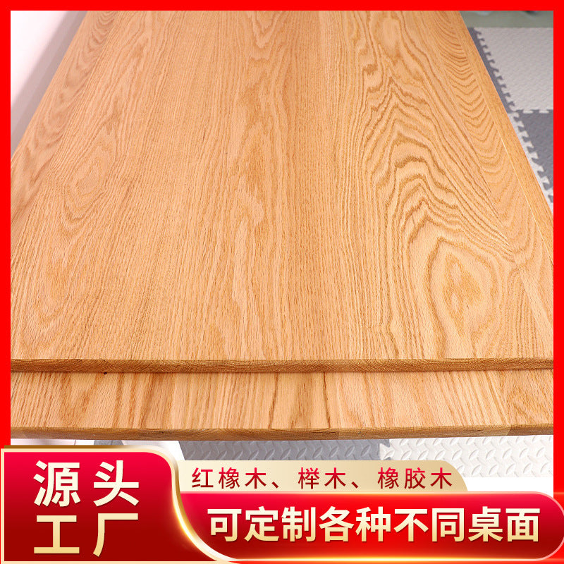 Solid Wood Tabletop Panel for Dining, Study, or Office Desk - Beechwood/Rubberwood